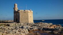 Sant Nicolau Castle In Beautiful Mediterranean Town Of Ciutadella In Menorca Island. The Sant Nicolau Castle Is Strategically Located At The Entrance Of The Ciutadella Port