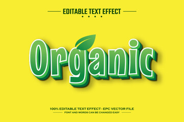 Organic 3D editable text effect template