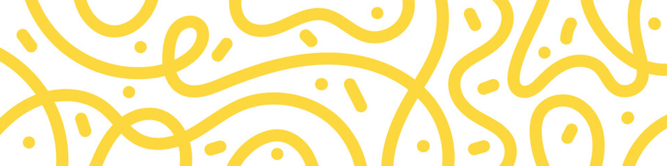 abstract noodle pattern. graphic spaghetti background with yellow ramen noodles. isolated vector ill