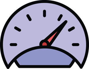 Wall Mural - dashboard icon outline vector. performance analytics. web data kpi color flat