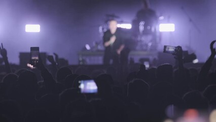 Wall Mural - Cool singer with band on stage