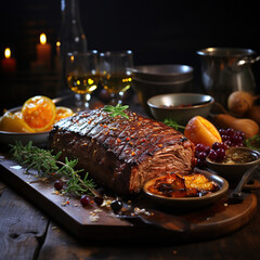 Wall Mural - grilled steak