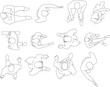 © TSANI - Vector sketch illustration of people character set doing activity top view