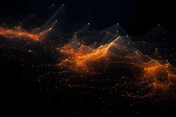 Wall Mural - an abstract image showcasing particles of light floating in a dark space. this enigmatic graphic res
