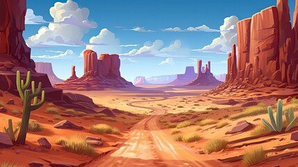 Wall Mural - abstract background american wild west. illustration that brings the history of the american wild we