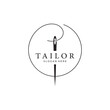 © Mujiyono - Tailor logo template design with needle and thread concept.Logo for tailor,clothing,boutique.