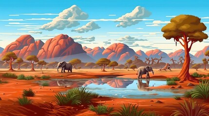 Wall Mural - abstract background africa. the story of africa's fascinating history with a thought-provoking and v