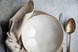 © ADDICTIVE STOCK - White ceramic bowls with set of fork and spoon
