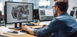 © Maureen - Over-the-shoulder shot of an engineer working with CAD software