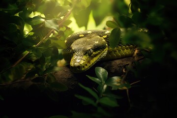 Wall Mural - The serpent in the Garden of Eden. Genesis