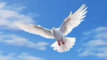 Dove In The Sky HD 8K Wallpaper Stock Photographic Image
