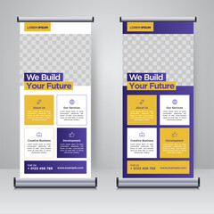 Corporate rollup or X banner design template