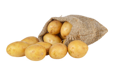 Wall Mural -  potato in the sack isolated on  transparent png