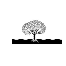 Black  White Tree Illustration