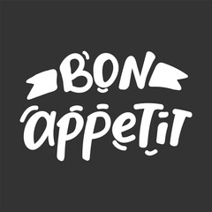 Wall Mural - Vector Bon Appetit lettering. Food lettering. Calligraphic text.