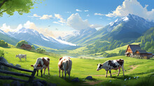 Cows In The Mountains