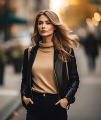 Wall Mural - a woman with long hair