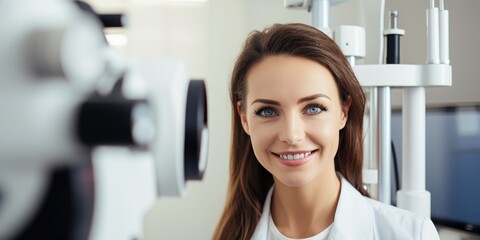 Canvas Print - a woman smiling at the camera