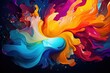 © Parvez - 3D Chromatic Cascade, Vibrant, Dynamic, Organic, Energetic, Fluid, Expressive, Colorful swirls