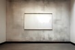 © Kenneth - Empty illustration picture frame mock-up on a wall, 3d interior design