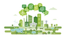Smart City Ecology Illustration