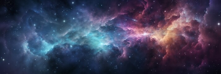 Wall Mural - Abstract colorful space galaxy cloud nebula. Universe science astronomy. Supernova background wallpaper