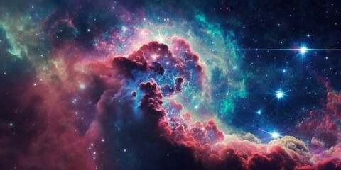 Wall Mural - Abstract colorful space galaxy cloud nebula. Universe science astronomy. Supernova background wallpaper