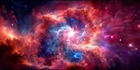 Wall Mural - Abstract colorful space galaxy cloud nebula. Universe science astronomy. Supernova background wallpaper
