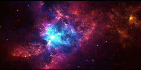 Wall Mural - Abstract colorful space galaxy cloud nebula. Universe science astronomy. Supernova background wallpaper