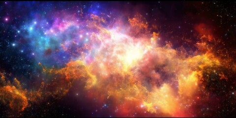 Wall Mural - Abstract colorful space galaxy cloud nebula. Universe science astronomy. Supernova background wallpaper