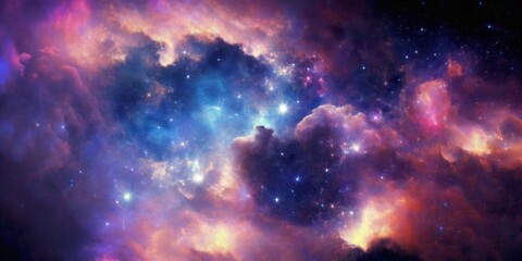 Wall Mural - Abstract colorful space galaxy cloud nebula. Universe science astronomy. Supernova background wallpaper