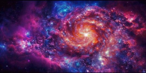 Wall Mural - Abstract colorful space galaxy cloud nebula. Universe science astronomy. Supernova background wallpaper