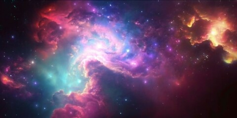 Wall Mural - Abstract colorful space galaxy cloud nebula. Universe science astronomy sky. Supernova background wallpaper