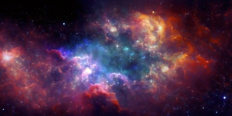 Wall Mural - Abstract colorful space galaxy cloud nebula. Universe science astronomy. Supernova background wallpaper