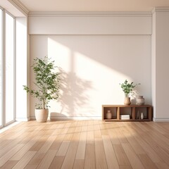 Wall Mural - empty interior room 3d illustration