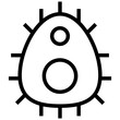 protist icon. A single symbol with an outline style