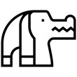sobek icon. A single symbol with an outline style