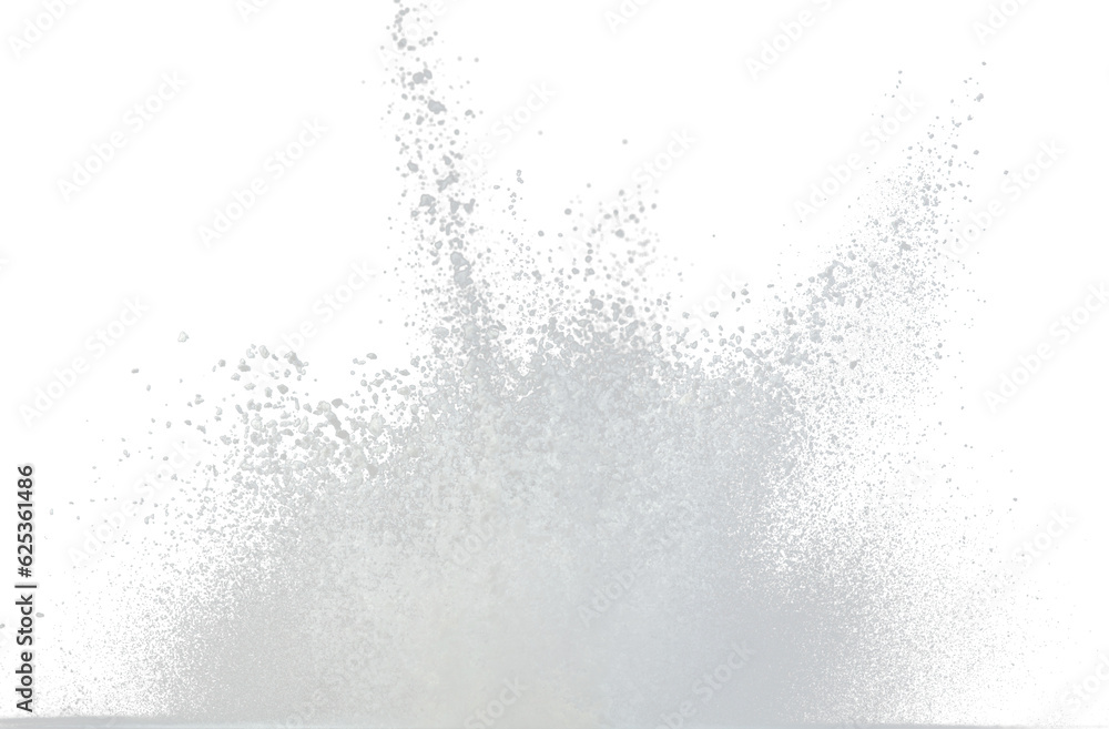 Fall Starch Tapioca starch flour fly explosion, White powder tapioca starch fall ...