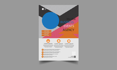 business flyer template and design vector