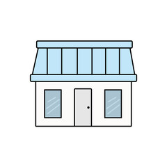 Wall Mural - Simple store building vector illustration design elements