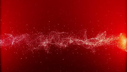 Wall Mural - 4k modern abstract golden red blinking glowing dust particle background. magic light golden luxury a