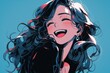 Radosna Dziewczyna w Anime: Uśmiech pełen Szczęścia - Generative AI 9