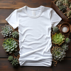 Wall Mural - white t-shirt mockup