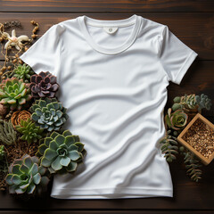 Wall Mural - white t-shirt mockup