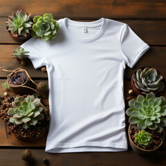 Wall Mural - white t-shirt mockup