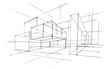 line drawings of exterior building,a line drawing Using interior architecture, assembling graphics, working in architecture, and interior design, among other things.,house interior or interior design