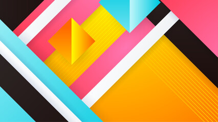 Vector abstract graphic design banner pattern presentation background web template. Modern colorful geometric shapes 3d abstract technology background. Vector abstract graphic design banner.
