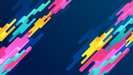 Modern colorful geometric shapes abstract technology background. Vector abstract graphic design banner pattern presentation background web template.