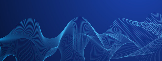Wall Mural - Simple minimal dark blue abstract business presentation background with light stripes and overlap layers. Abstract gemoetric pattern luxury dark blue background