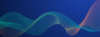 © Salman - Blue abstract background with wavy lines.